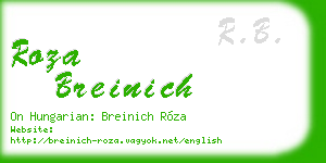 roza breinich business card